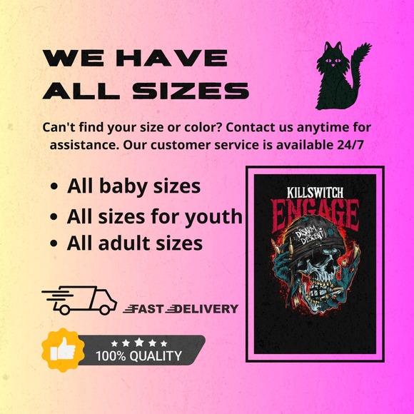Band rock T-shirt | Killswitch Engage Band T-Shirt | Skull Graphic Tee - Picture 2 of 10
